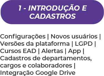1- Introdução e cadastros